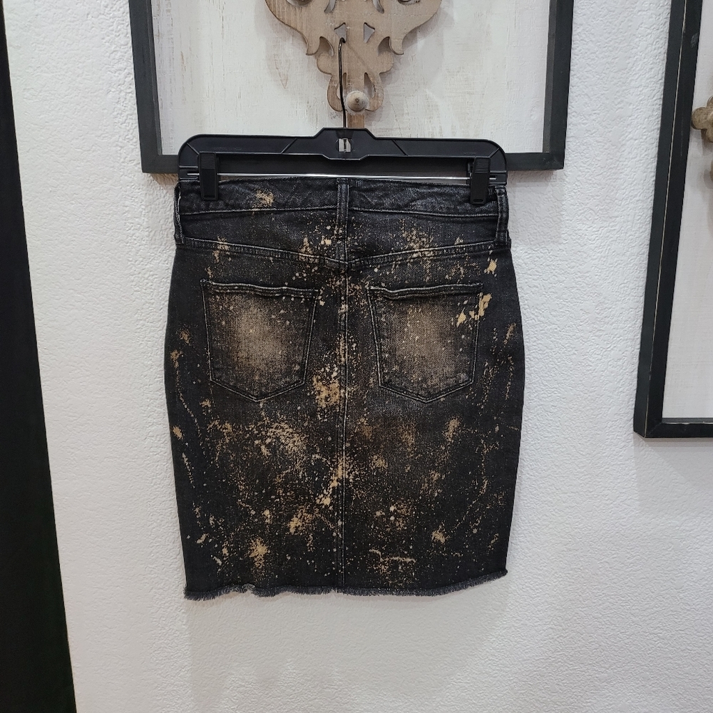 Universal Thread Custom Bleached Midi Denim Skirt… - image 2